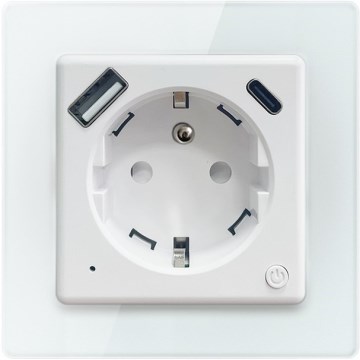 Immax NEO 07553L - Nutikas pistikupesa E 16A/230V + 1xUSB-A+1xUSB C PD 20W
