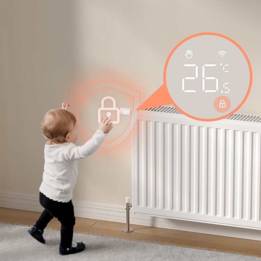 Immax NEO 07554L - Termostaatventiili pea 3×AA