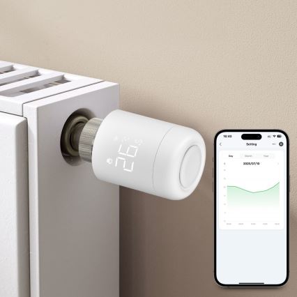 Immax NEO 07554L - Termostaatventiili pea 3×AA