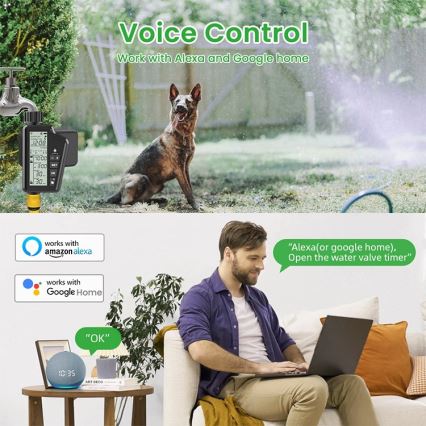 Immax NEO 07556L - Kastmisventiil 4xAA IP65 Wi-Fi Tuya
