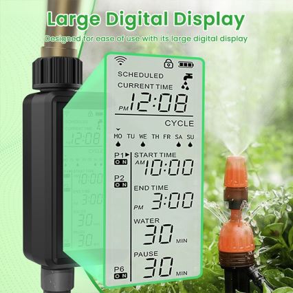 Immax NEO 07556L - Kastmisventiil 4xAA IP65 Wi-Fi Tuya