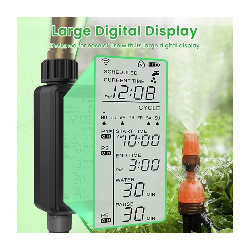Immax NEO 07556L - Kastmisventiil 4xAA IP65 Wi-Fi Tuya