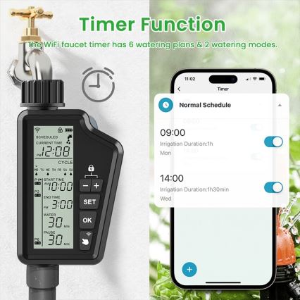 Immax NEO 07556L - Kastmisventiil 4xAA IP65 Wi-Fi Tuya