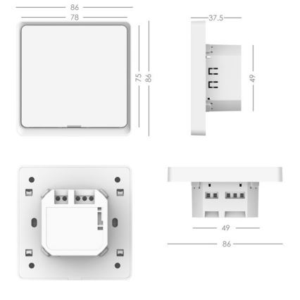 Immax NEO 07569L - Lüliti 1-nupp SMART 230V Wi-Fi Tuya