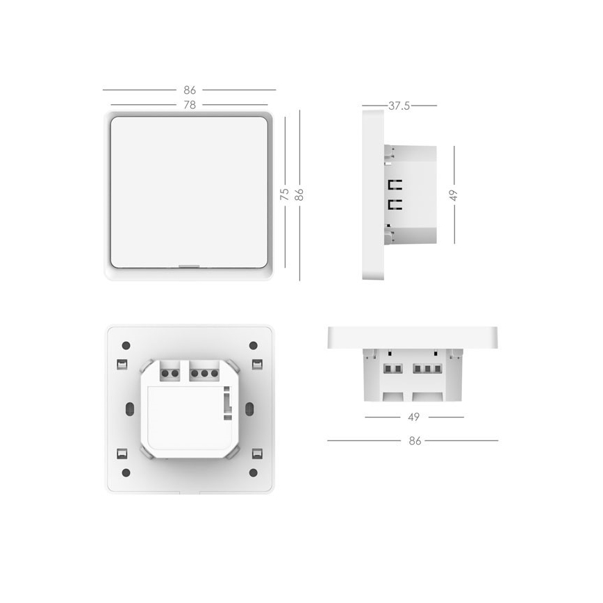 Immax NEO 07569L - Lüliti 1-nupp SMART 230V Wi-Fi Tuya