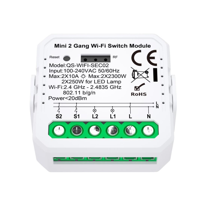 Immax NEO 07571L - Smart Pult NEO LITE V7 2-nupu Wi-Fi Tuya