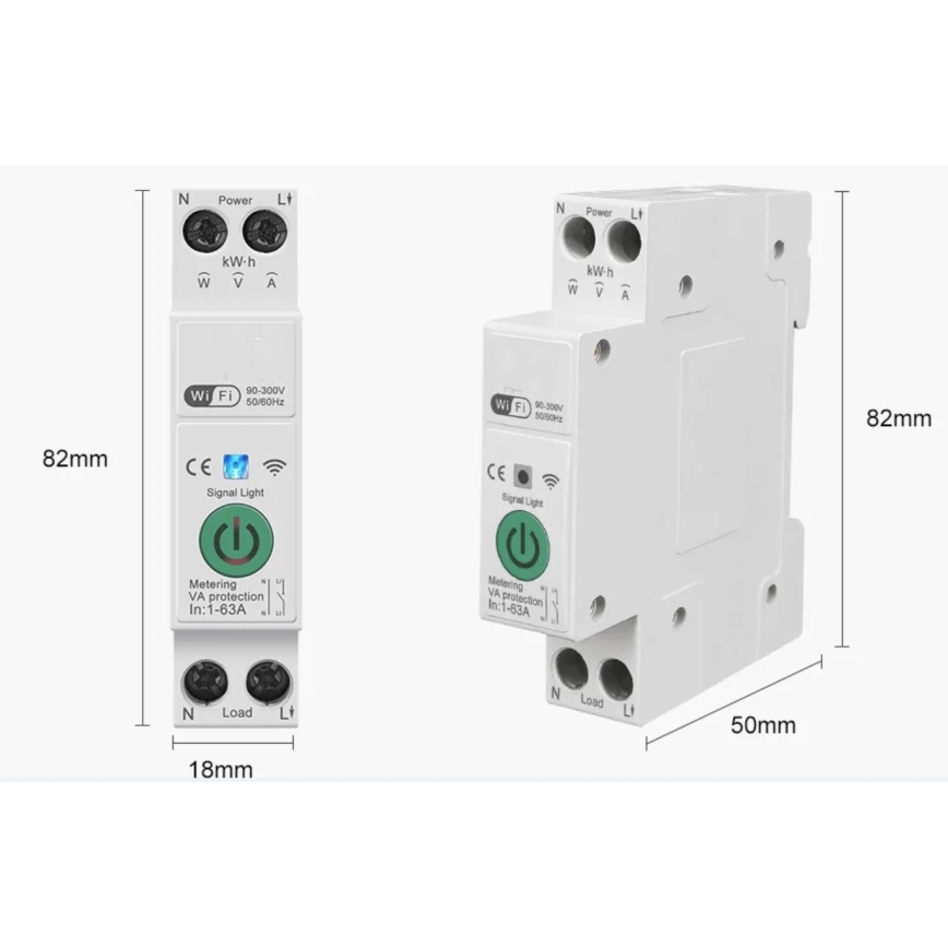 Immax NEO 07574L - Nutikas kaitselüliti 1-faasiline 1-63A Wi-Fi Tuya