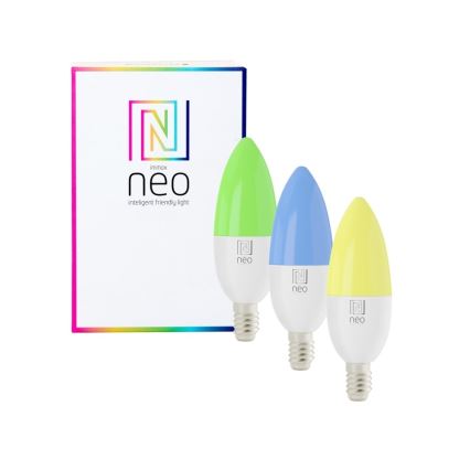 Immax NEO 07716CDO - KOMPLEKT 3x LED RGB+CCT Hämardatav pirn E14/6W/230V Wi-Fi Tuya + kaugjuhtimispult