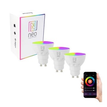 Immax NEO 07724C - KOMPLEKT 3x LED RGB+CCT Hämardatav pirn GU10/5,5W/230V 2700K Wi-Fi Tuya