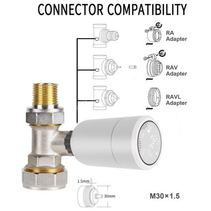 Immax NEO 07732B - KOMPLEKT 2x Termostaatpea + BRIDGE PRO v2 2xAA/3V Tuya