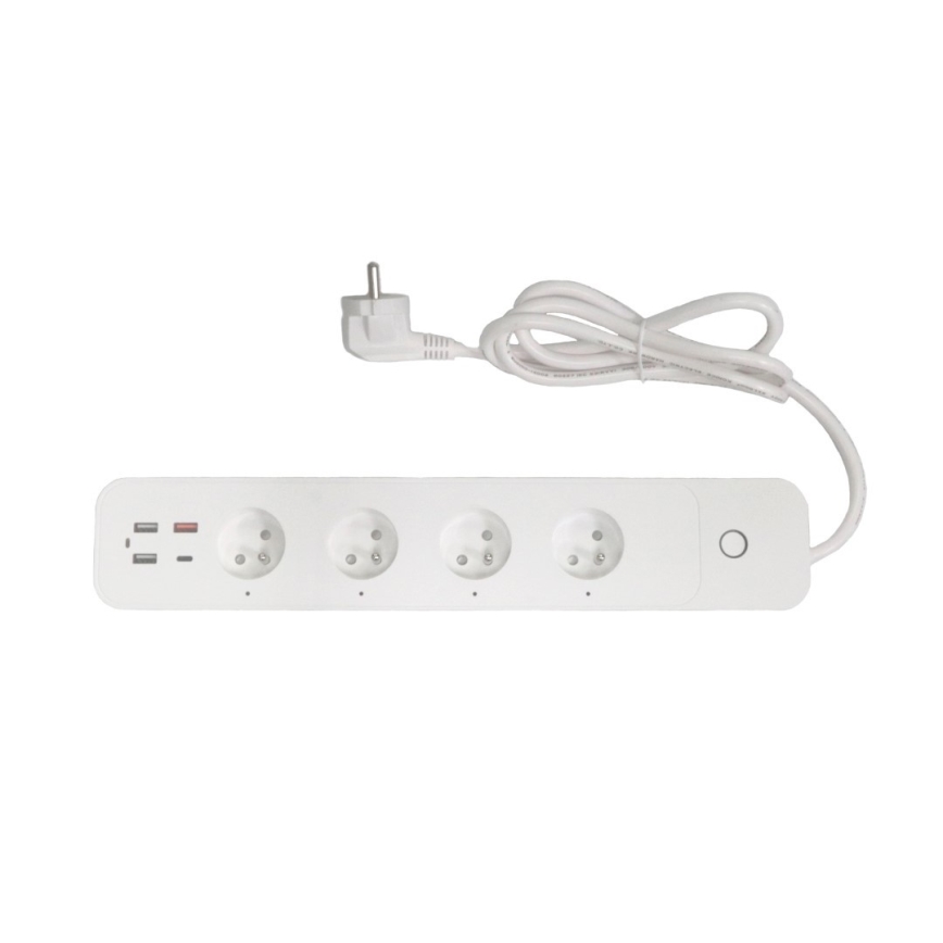 Immax NEO 07771L- Pikendusjuhe NEO LITE Smart 4AC+3xUSB+1xUSB C Wi-Fi Tuya