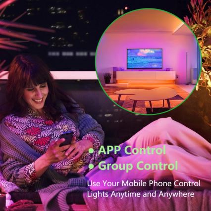 Immax NEO 07776L - LED RGB hämardatav põrandalamp AMBIENTE LED/12W/230V Wi-Fi Tuya + kaugjuhtimispult