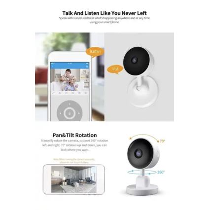 Immax NEO 07784L - Nutikas sisekaamera NEO LITE 3MP Wi-Fi Tuya