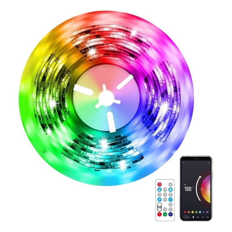 Immax NEO 07791L - LED RGB Hämardatav valgusriba NEO LITE LED/18W/230V 5m IP65 MUSIC Wi-FI Tuya + kaugjuhtimispult