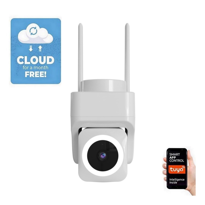 Immax NEO 07793L - Nutikas välikaamera anduriga CUBE 4MP 5V IP65 Wi-Fi Tuya