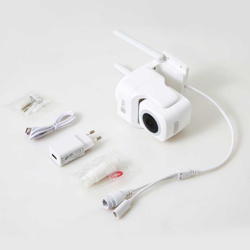 Immax NEO 07793L - Nutikas välikaamera anduriga CUBE 4MP 5V IP65 Wi-Fi Tuya