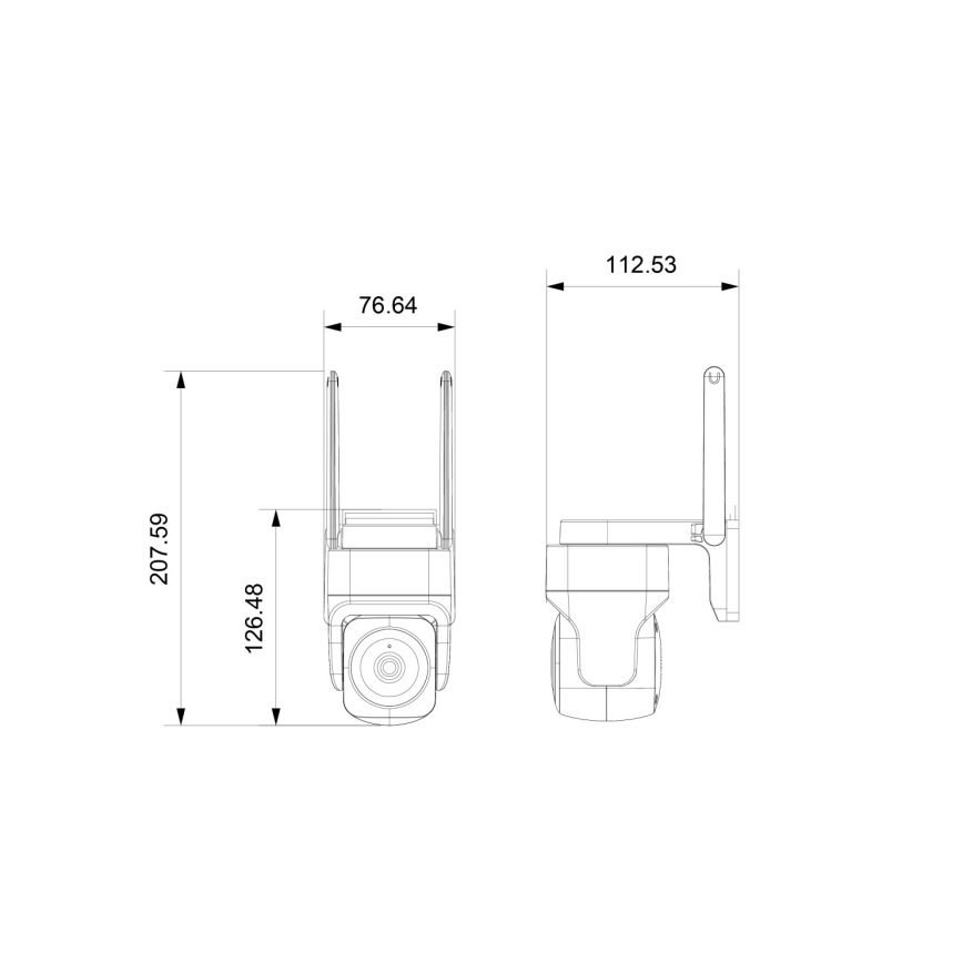Immax NEO 07793L - Nutikas välikaamera anduriga CUBE 4MP 5V IP65 Wi-Fi Tuya