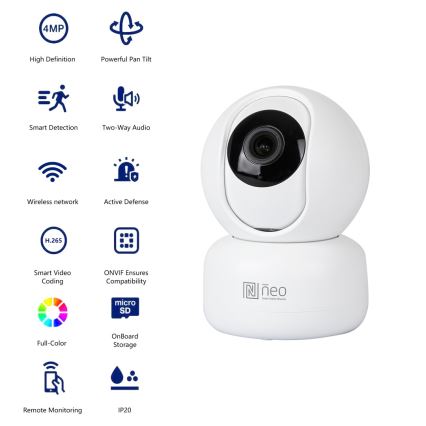 Immax NEO 07795L - Nutikas sise kaamera anduriga 4MP 5V Wi-Fi Tuya
