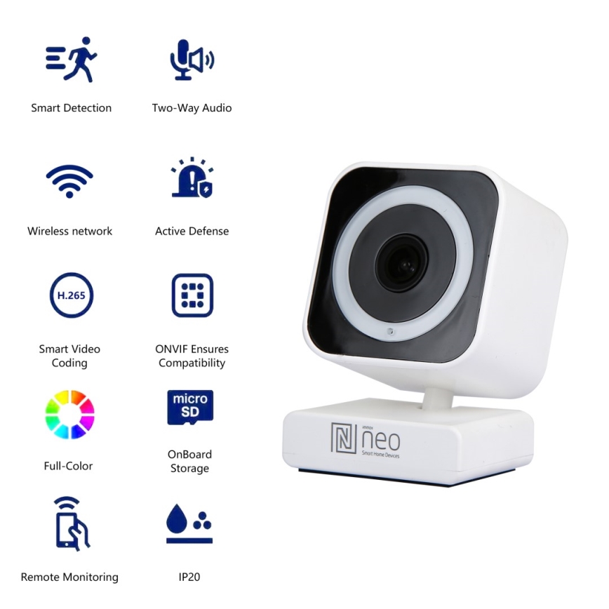 Immax NEO 07796L-Nutikas sise kaamera anduriga LITTLE CUBE 3MP 5V Wi-Fi Tuya