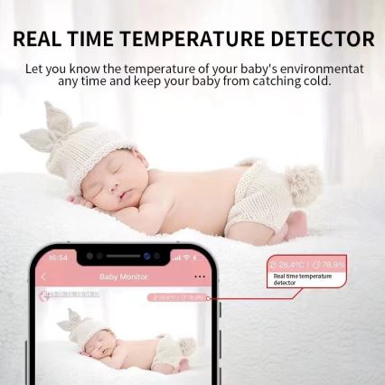 Immax NEO 07797L - Nutikas laetav beebimonitor 5V Wi-Fi Tuya sinine