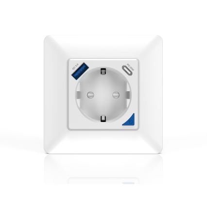 Immax NEO 07801L - Nutikas pistikupesa 16A/230V + 1xUSB-A+1xUSB C Tuya SCHUKO