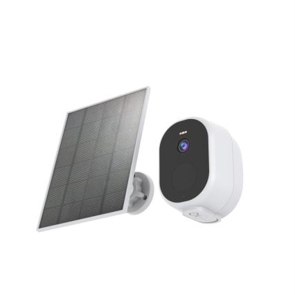 Immax NEO 07802L - Nutikas välisvalgustusega päikeseenergia kaamera BARREL anduriga 5000 mAh Wi-Fi Tuya IP65