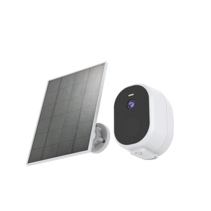 Immax NEO 07802L - Nutikas välisvalgustusega päikeseenergia kaamera BARREL anduriga 5000 mAh Wi-Fi Tuya IP65