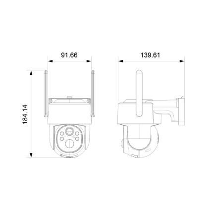 Immax NEO 07804L - Nutikas välistingimustes kasutatav päikeseenergia kaamera anduriga 9000 mAh Wi-Fi Tuya IP65