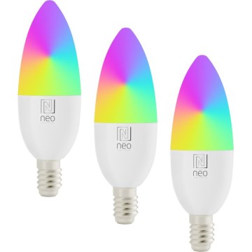 Immax NEO 07808C - komplekt 3× LED RGB+CCT hämardatavad pirnid E14/4,8W/230V Tuya Wi‑Fi