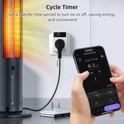Immax NEO 07811L - nutipistikupesa termomeetriga F 3680W Wi-Fi