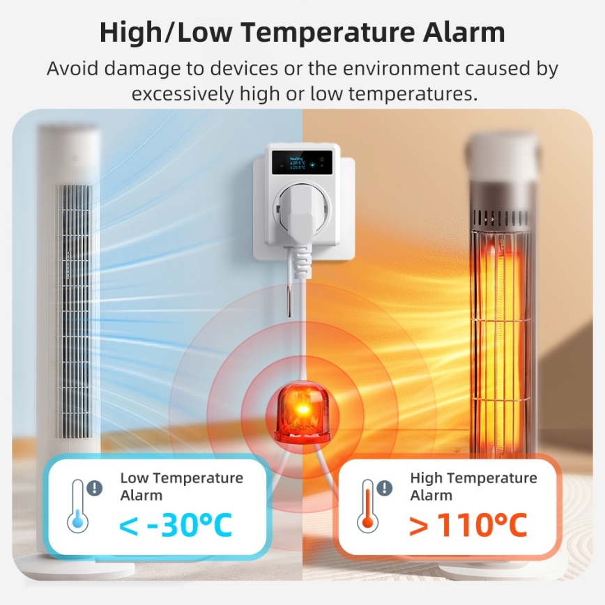 Immax NEO 07811L - nutipistikupesa termomeetriga F 3680W Wi-Fi