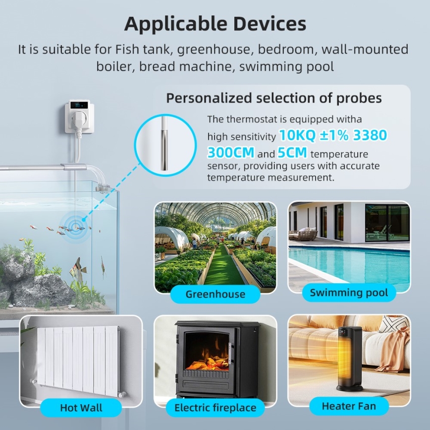 Immax NEO 07811L - nutipistikupesa termomeetriga F 3680W Wi-Fi