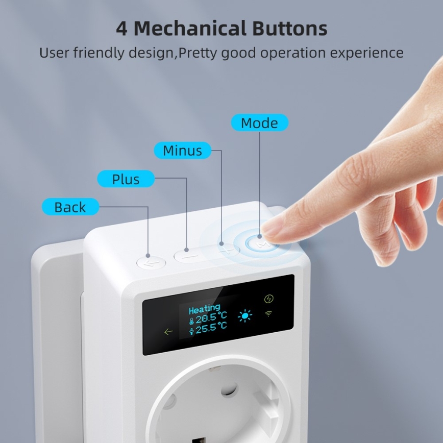 Immax NEO 07811L - nutipistikupesa termomeetriga F 3680W Wi-Fi