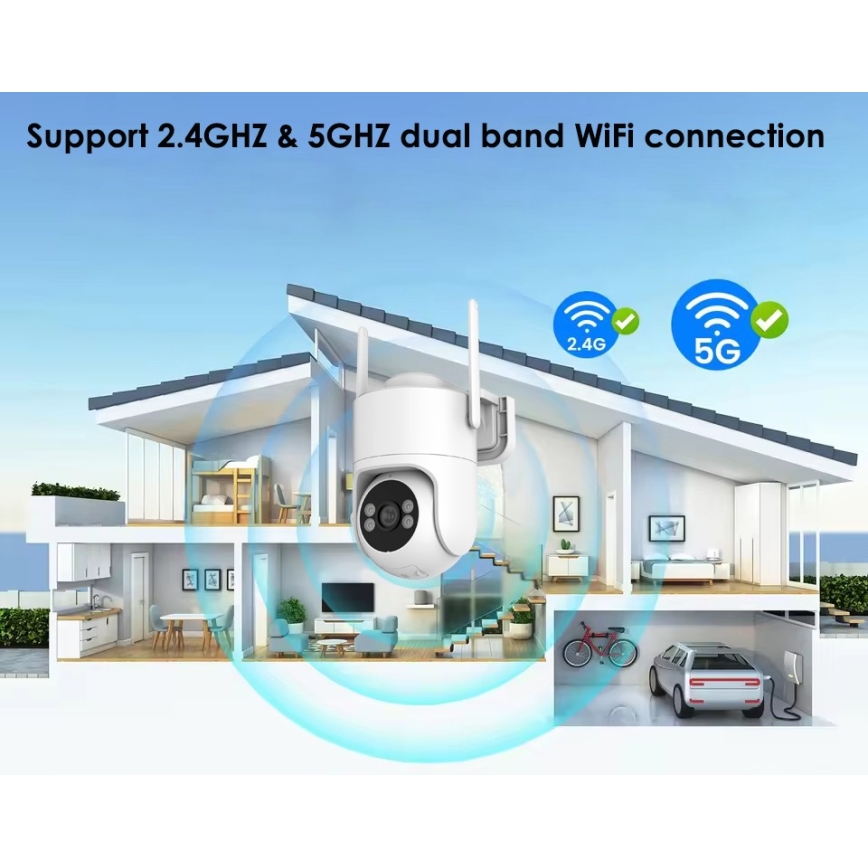 Immax NEO 07819L - Nutikas väliskaamera 4 MP anduriga, 5V, IP65, Wi-FI