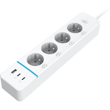 Immax NEO 07821L - Pikendusjuhe NEO LITE Smart 4AC+1xUSB+2xUSB-C Wi-Fi