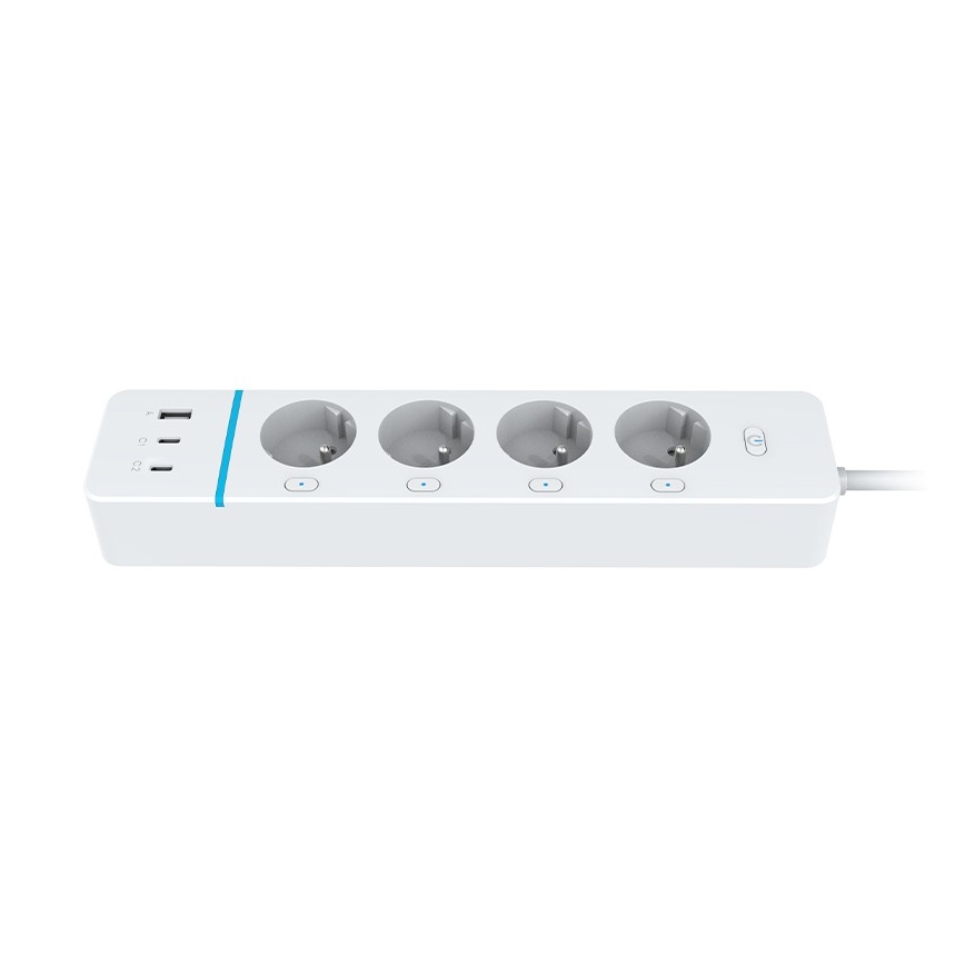 Immax NEO 07821L - Pikendusjuhe NEO LITE Smart 4AC+1xUSB+2xUSB-C Wi-Fi