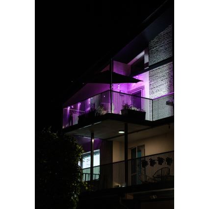 LED RGB+CCT Hämardatav väli valguskett GARLAND 15xLED/1W/230V 15m Wi-Fi Tuya IP65 + kaugjuhtimispult