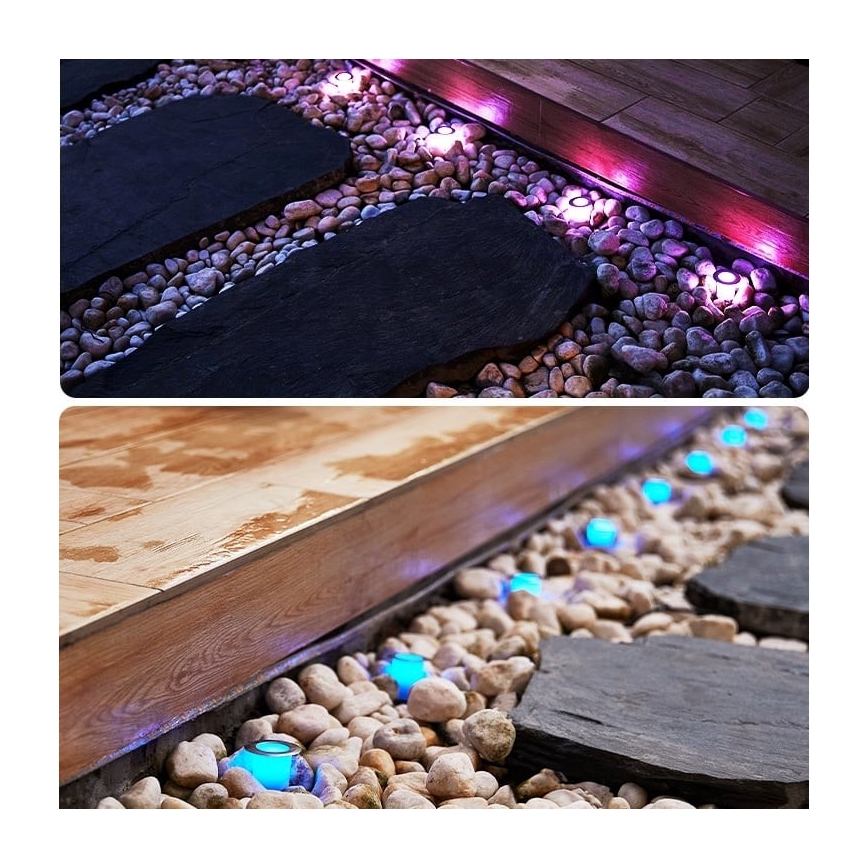 Immax NEO 07905L - LED RGB Hämardatav päikesepaneeliga valgusti ESTRELAS 8xLED/0,25W/5V IP65 Tuya