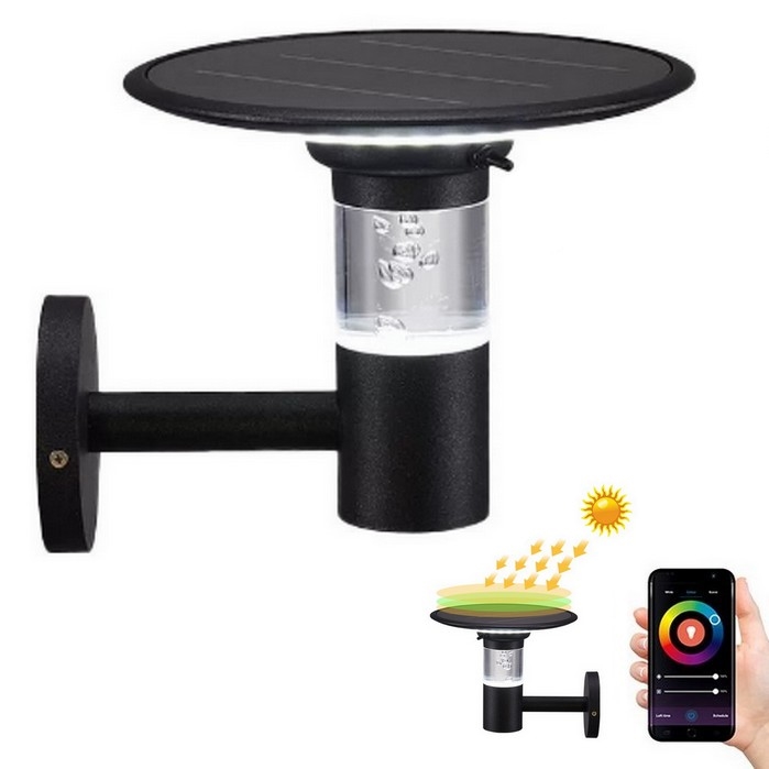Immax NEO 07907L - LED RGB+CW/W Hämardatav päikesepaneeliga Seinavalgusti BUBBLES LED/2W/5,5V IP54 Tuya