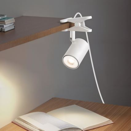 Immax NEO 08292L - Klambriga lamp PUNTO 1xGU10/9W/230V valge