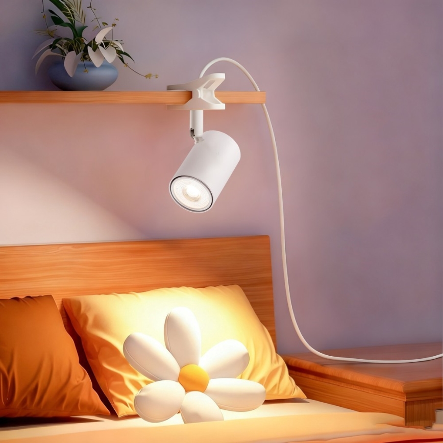 Immax NEO 08292L - Klambriga lamp PUNTO 1xGU10/9W/230V valge
