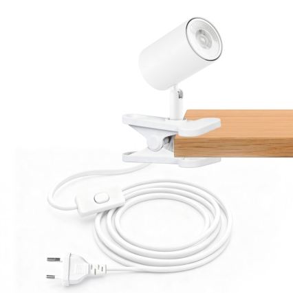 Immax NEO 08292L - Klambriga lamp PUNTO 1xGU10/9W/230V valge