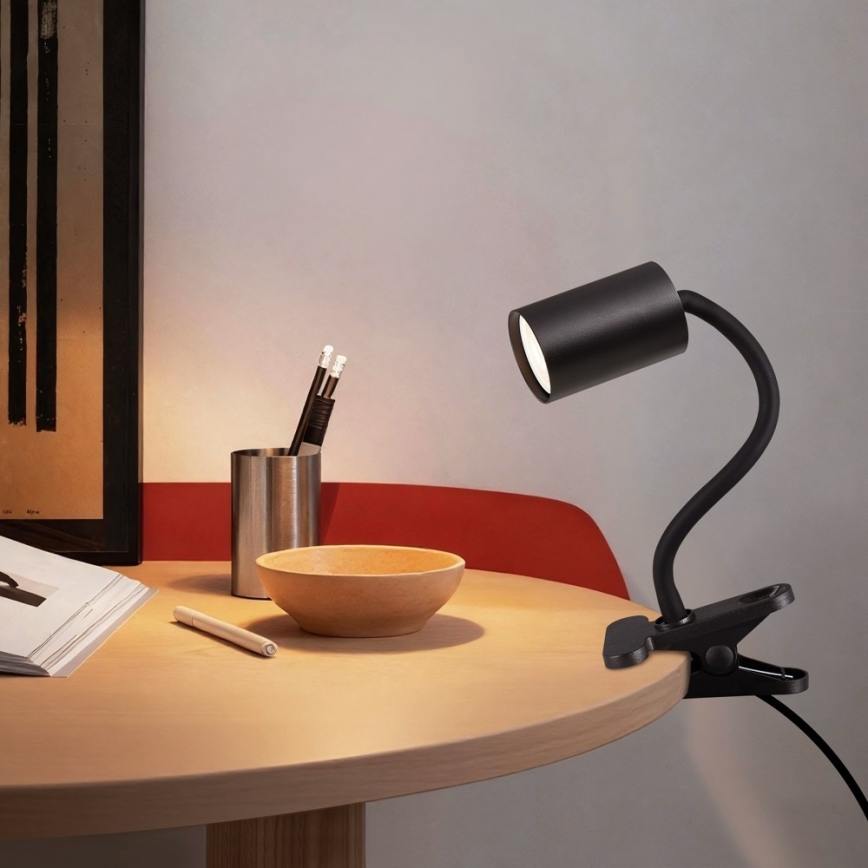 Immax NEO 08293L - painduv klambriga lamp PUNTO 1xGU10/9W/230V must
