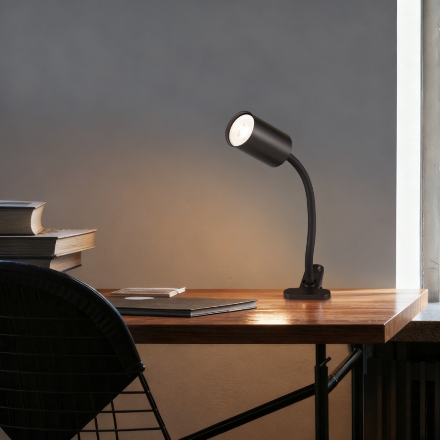 Immax NEO 08293L - painduv klambriga lamp PUNTO 1xGU10/9W/230V must