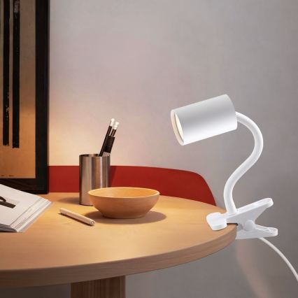 Immax NEO 08294L - Painduv klambriga lamp PUNTO 1xGU10/9W/230V valge