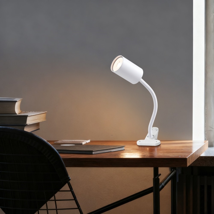 Immax NEO 08294L - Painduv klambriga lamp PUNTO 1xGU10/9W/230V valge
