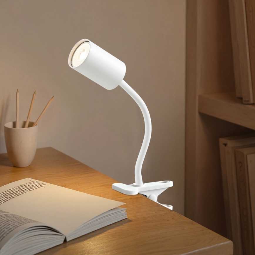 Immax NEO 08294L - Painduv klambriga lamp PUNTO 1xGU10/9W/230V valge