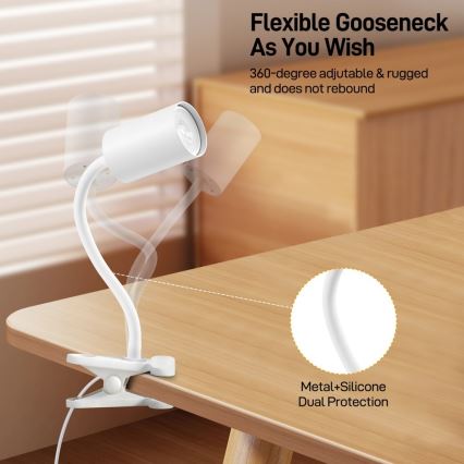 Immax NEO 08294L - Painduv klambriga lamp PUNTO 1xGU10/9W/230V valge