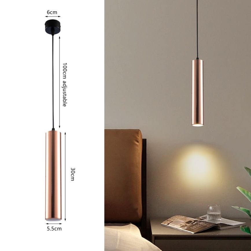 Immax NEO 08306L - PUNTO rippvalgusti kaabliga 1xGU10/9W/230V roosakuldne