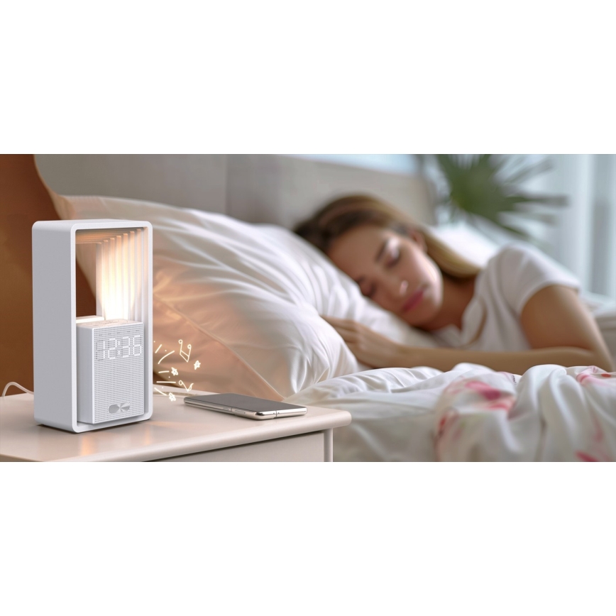 Immax NEO 09113L - LED laualamp äratuskella ja laadimisfunktsiooniga CALM LED/3,5W/5V